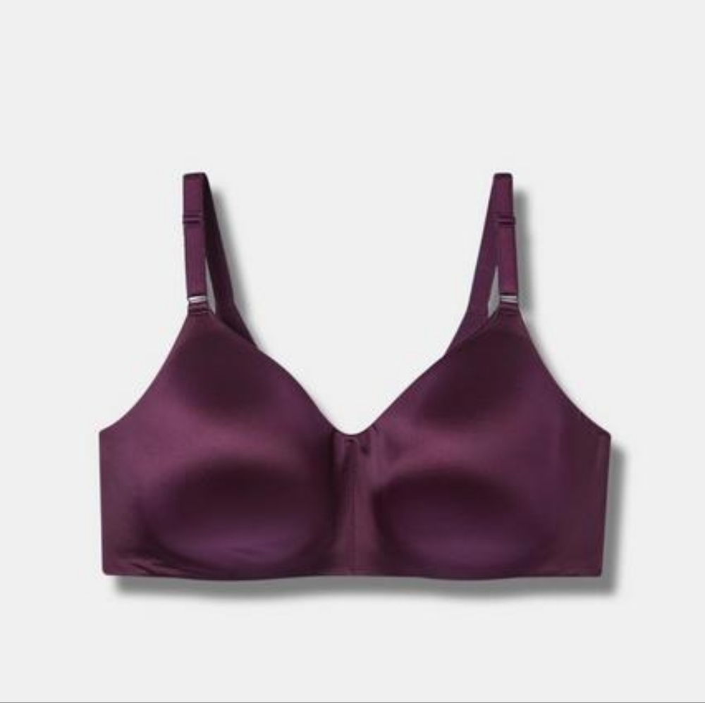 BNWT Torrid Dream Wire Free Bra, Deep Purple Satin, Plus Size Bra, Size 48C